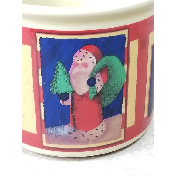 Susan Zulauf Soup Coffee Mug 3 1/4" Christmas Holiday Ceramic Yellow 14oz - Picture 3 of 15